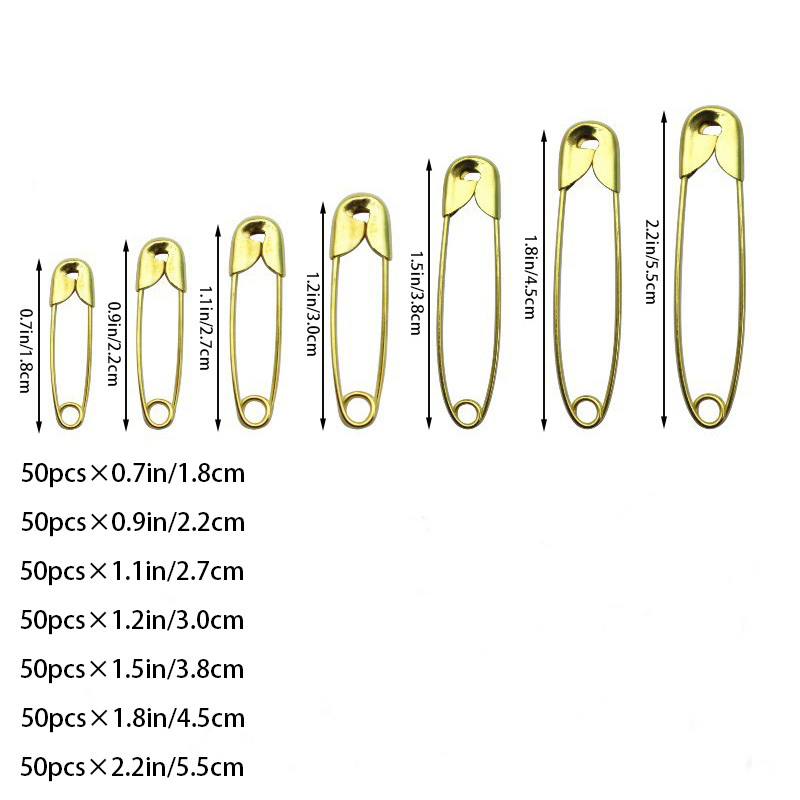 Bulb Metal Gourd Safety Pins 2.2cm Length Needle Fastener Closure
