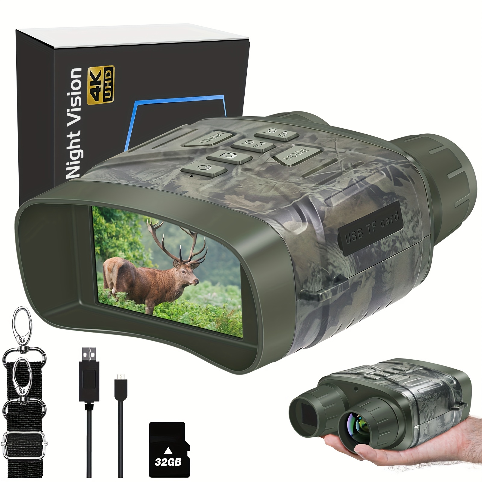 NVG10 Night Vision WiFi 1080P Monocular Goggles Hunting Observation  Instrument