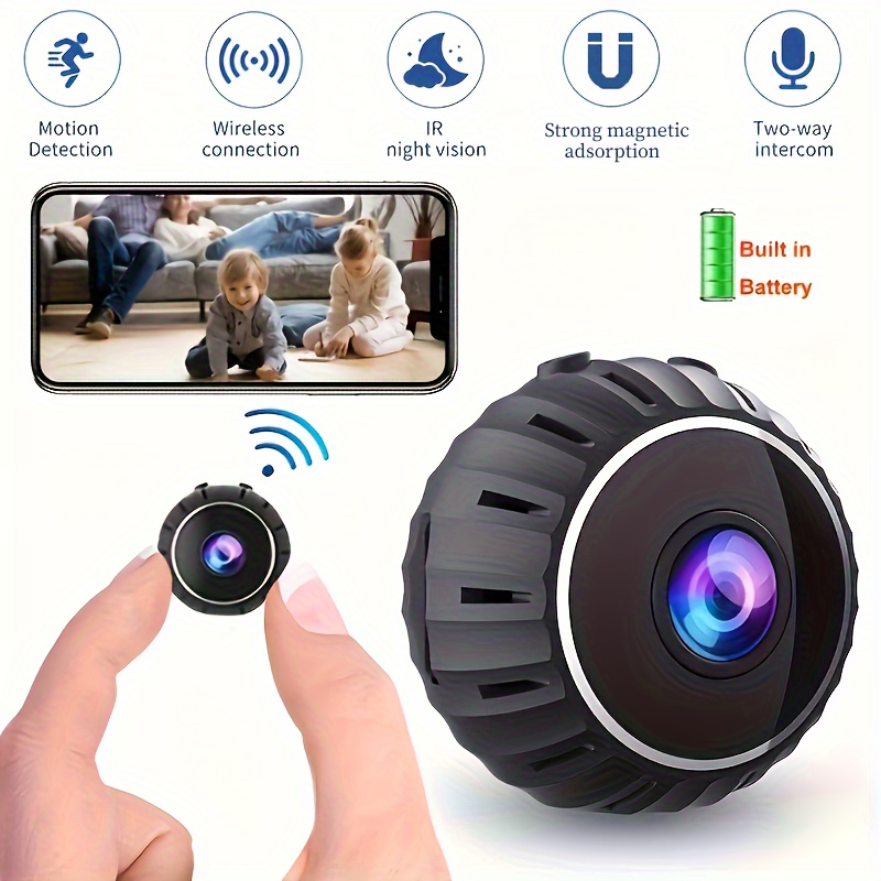 Camara Espia 4K HD Mini WiFi Oculta Cámara Espía para Ver En El Movil,  Interior/Exterior Mini Cámaras De Vigilancia inalambricas Larga Duracion  Spy CAM con IR Visión Nocturna Detección De Movimiento 