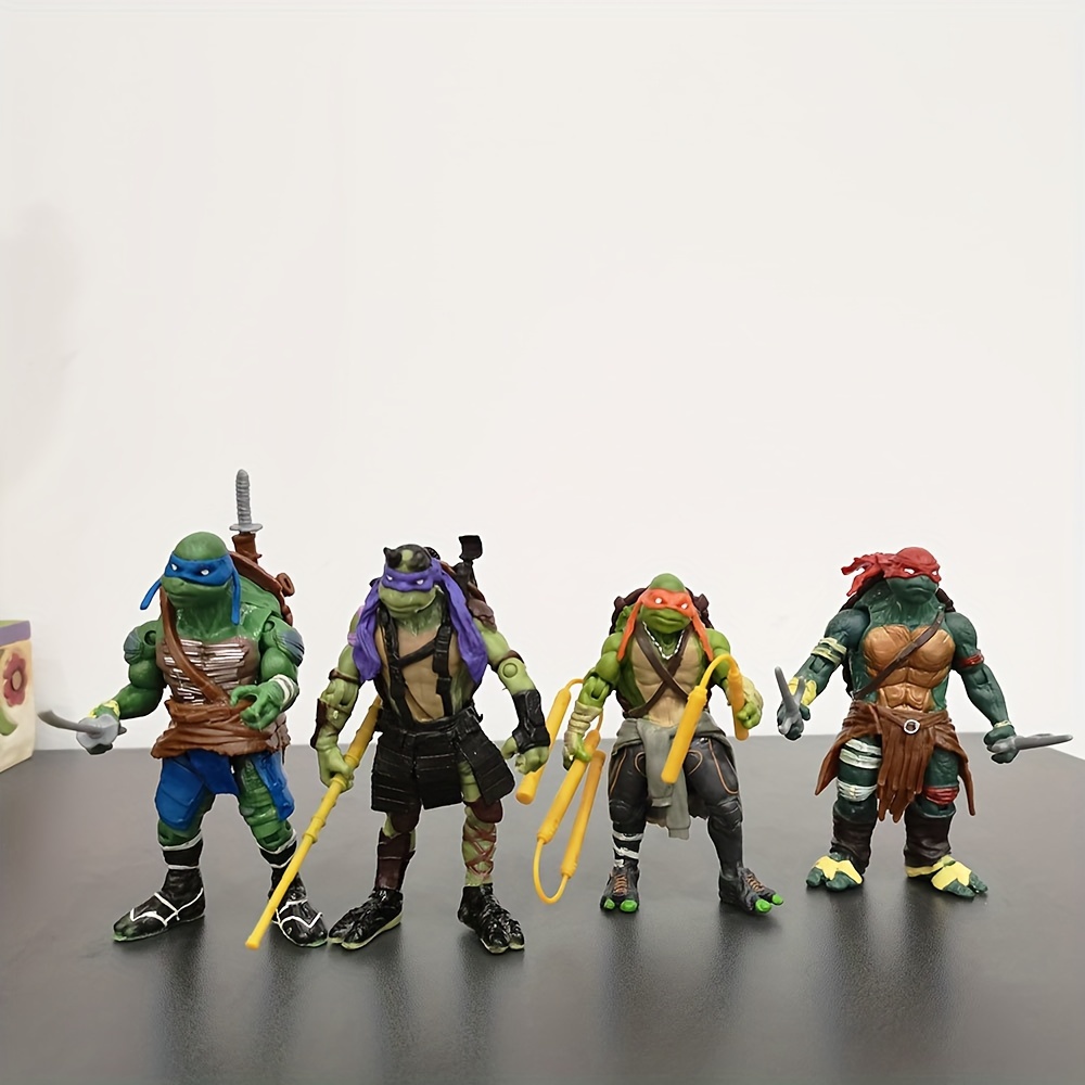 6pcs Teenage Mutant Ninja Turtles Action Figures Ornament Collectible Dolls  Toys Set Home Desktop Decoration Gifts For Kids Adults