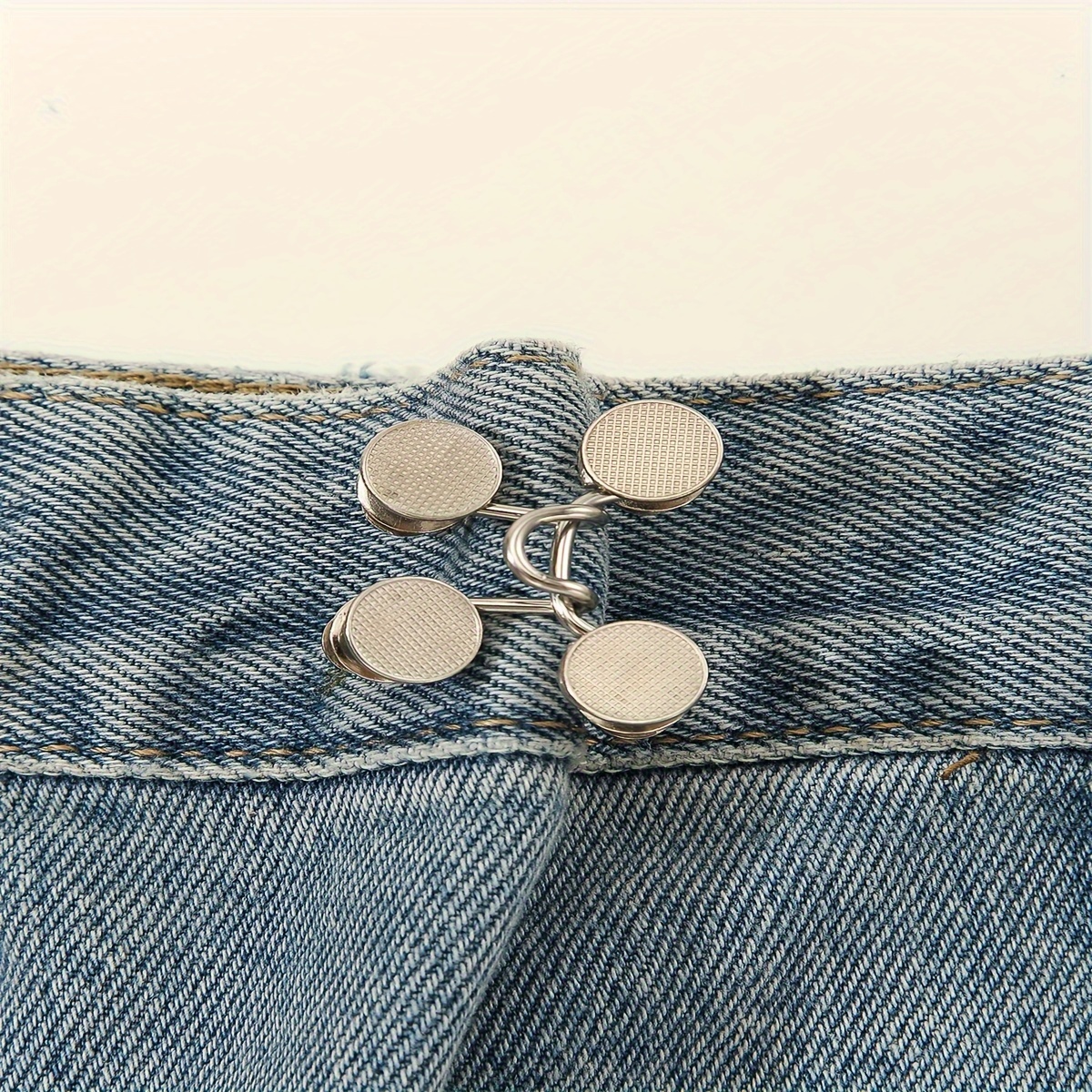 Bouton Bear Jeans, épingle à bouton Jean réglable, boucles de taille  décoratives détachables, pas de couture, bouton de réglage de la taille  Tighten Fit parfait pour pantalon