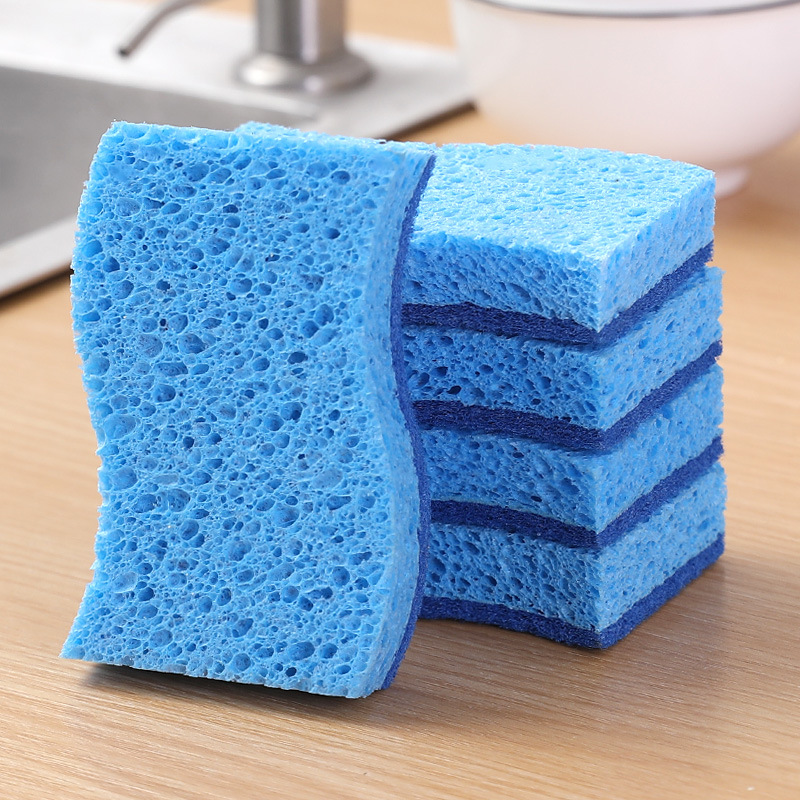 Kitchen Dishwashing Sponge, Individually Wrapped Sponge, Heavy Duty Non  Scratch Scouring Pad, Microfiber Cleaning Sponge Wipes Scrub Pads for  Cleaning