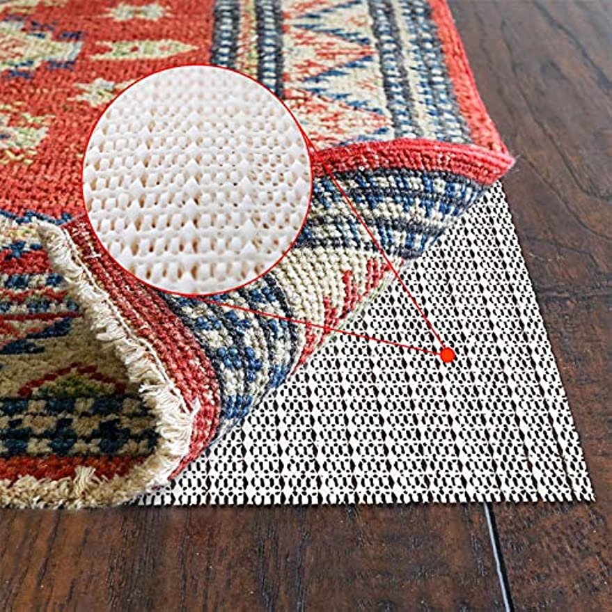 Durable Area Rug With Carpet Stickers, Non-slip Anti-drill Rug Pad