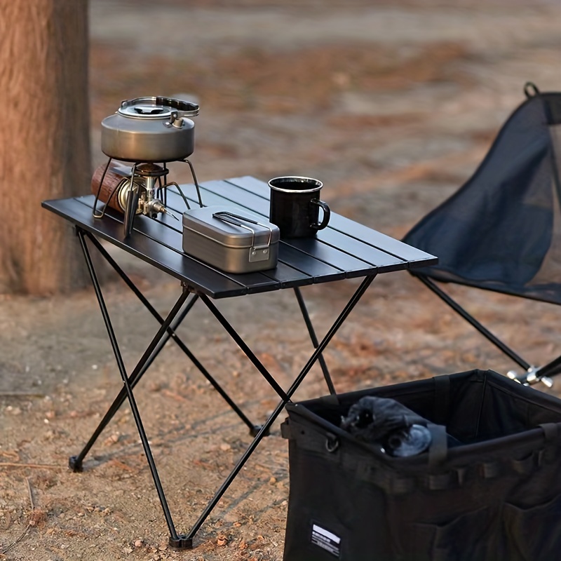 Mesa Camping Plegable Aluminio+Madera 149X80X59/66/71.5Cm