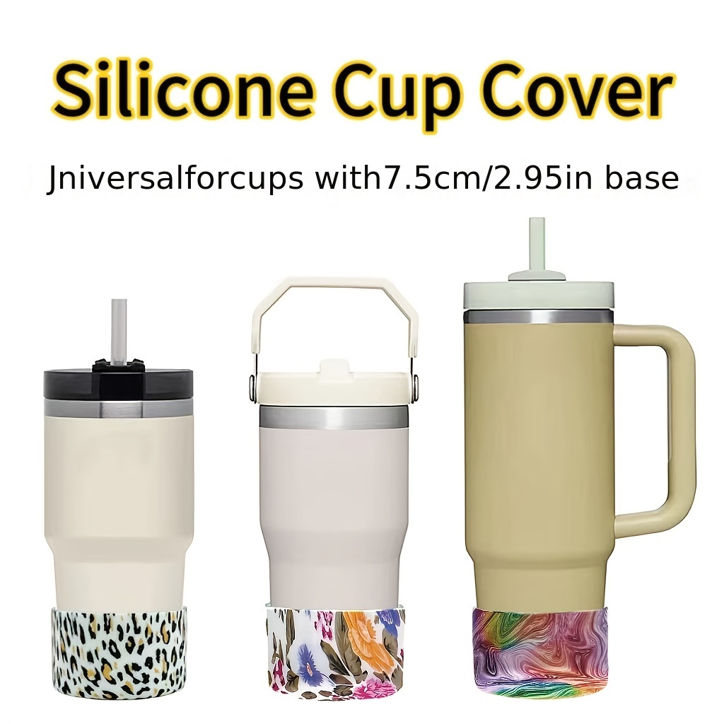 Silicone Cup Bottom Sleeve, Non-slip Twinkle Cup Boot Cover, Cup