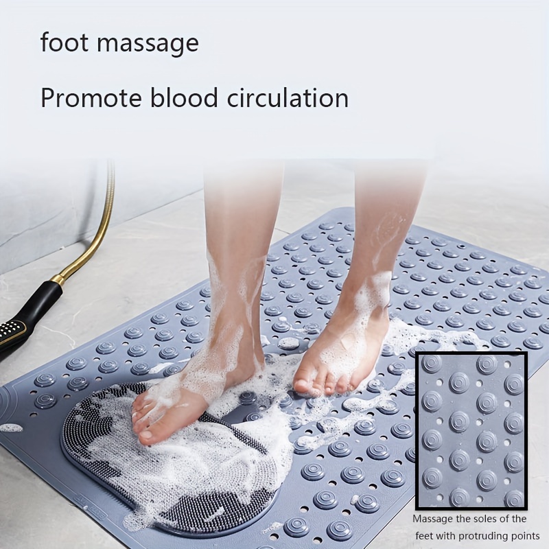 Grey Bathroom anti-skid mat Shower room Bathroom foot mat Silk ring Toilet  bathroom waterproof floor mat 1pc