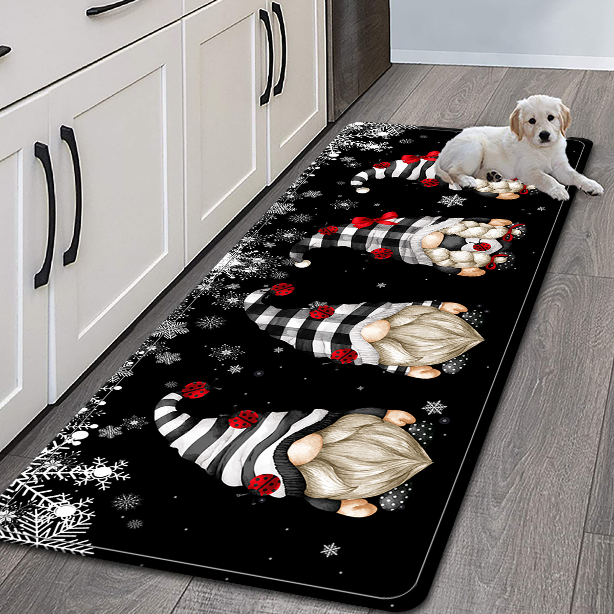 Non Slip Rubber Pack Floor/Kitchen Mats with Christmas Themes