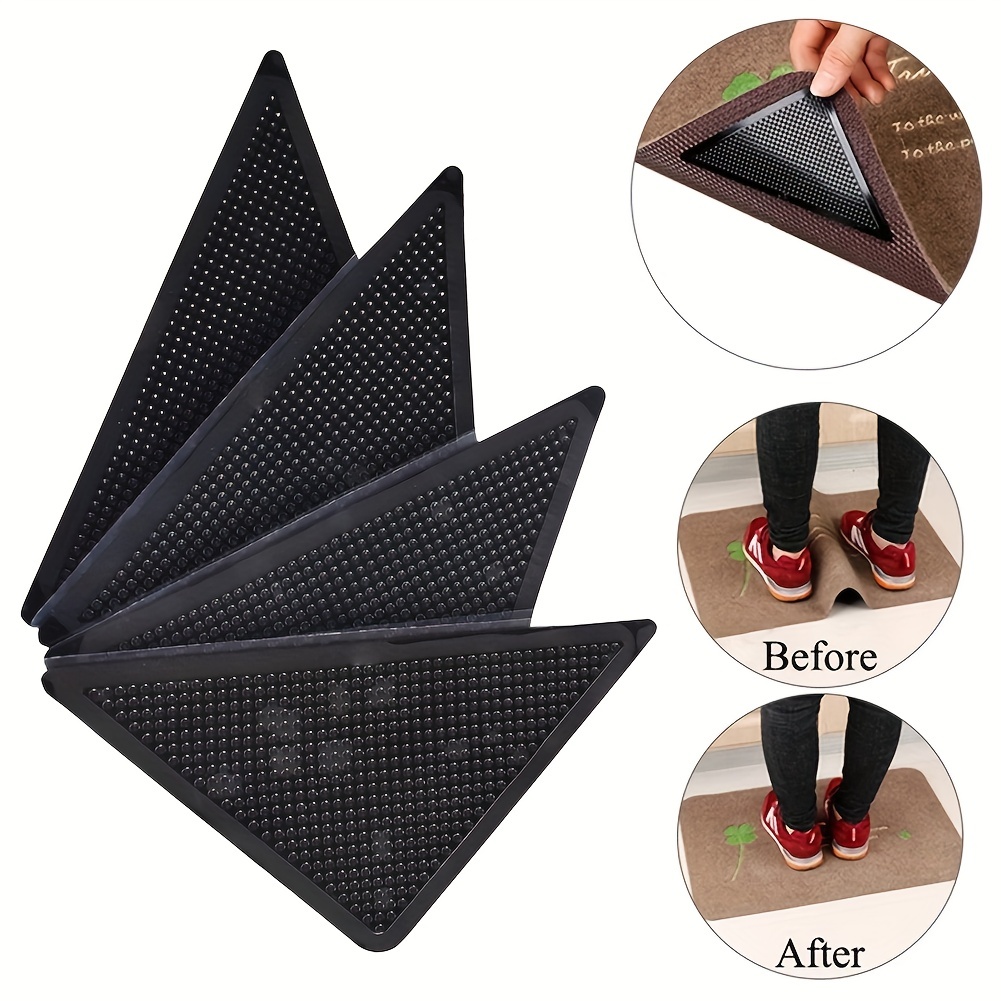 Home TechPro Rug Pad Gripper, Non Slip Washable Grippers for Rug, Vacuum Tech - New Materials to Anti Curling Rug Pads : Keep Your Rug in Place & Make
