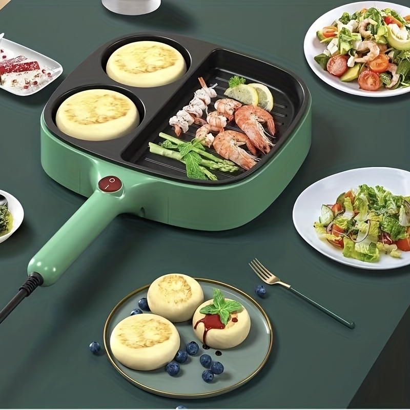 Electric Frying Pan Skillet Oven Portable Non-Sticky Grill Fry Baking  Multifunction Roast Pot Cooker Steak Barbecue Kitchen Tool