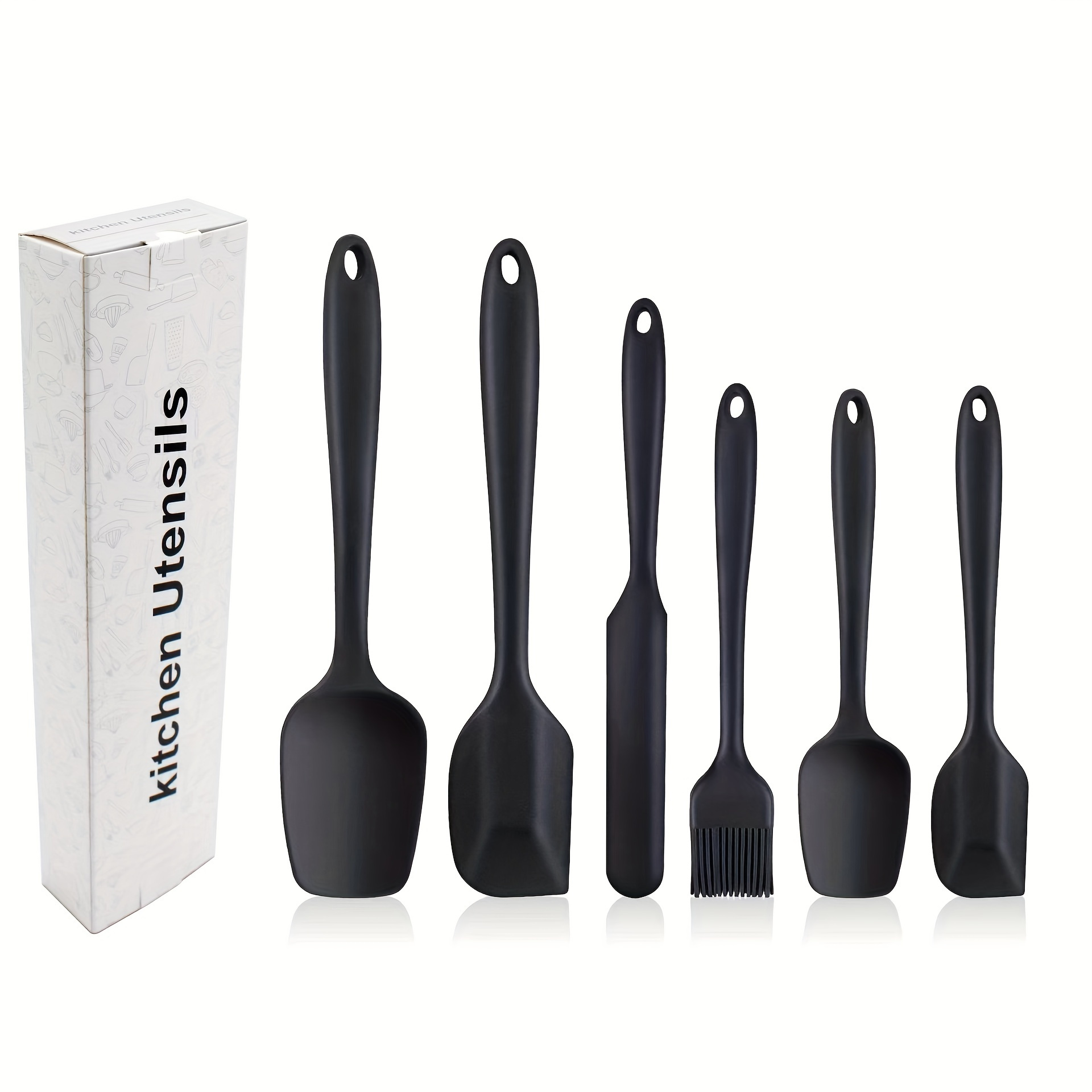 Spatula Set Cooking Utensils Set Silicone Thin Brownie - Temu