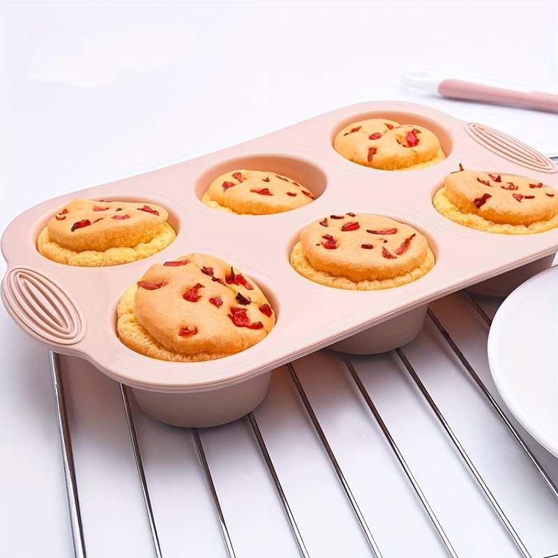 walfos Silicone Muffin Pan - 6 Cup Non-Stick Silicone Cupcake Pan, Just PoP  Out! Food Grade and BPA Free Baking Cups, Perfect for Egg Muffin, Cupcake