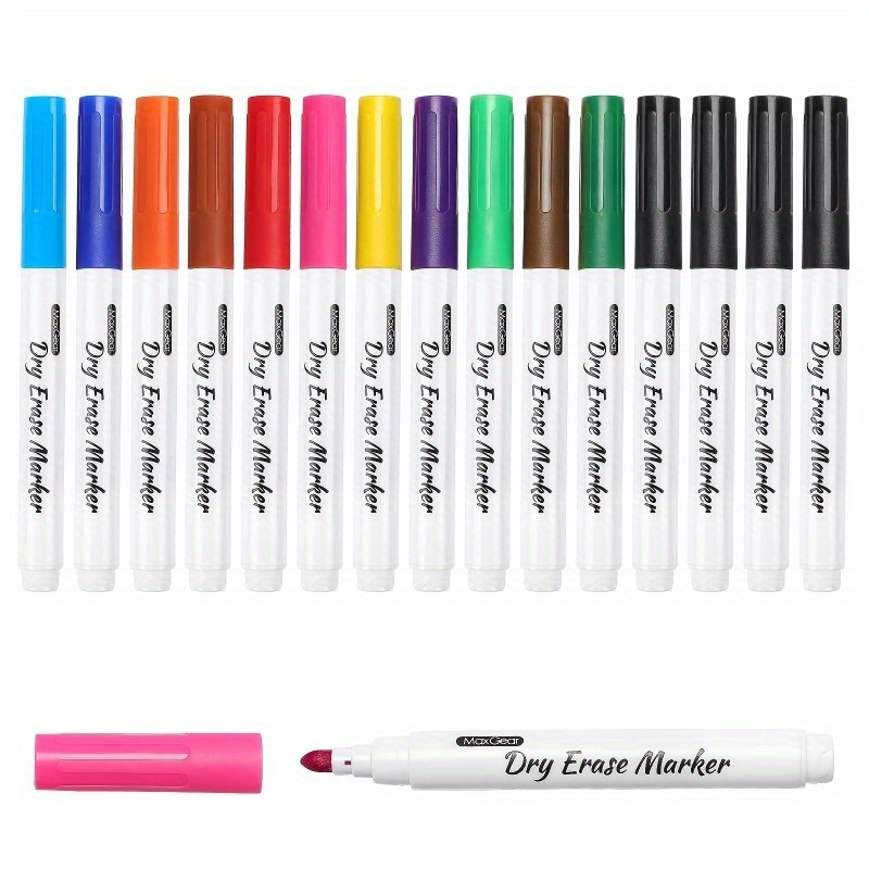 DELI 12 Colors Whiteboard Marker Set Non Toxic Dry Erase Marker Sign Fine  Nib Supply Office