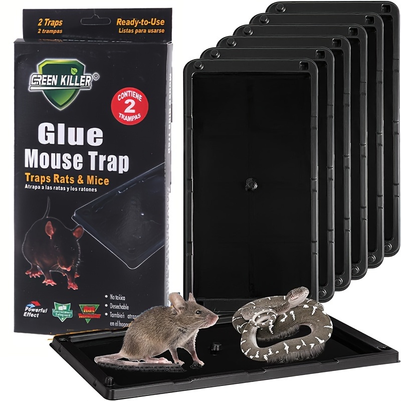 Kensizer 12-Pack Mouse Rat Glue Trap, Super Sticky Adhesive Glue Board Traps  for Mice Rats Catches Indoor&Outdoor, Extra Strength Heavy Duty Large Size  Pads