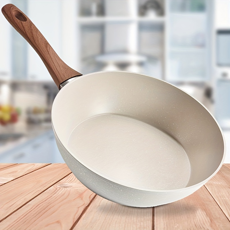 Ceramic Non Stick Cookware Set, Frying Pan Egg Pan Caucepan Heat-resistant  Handle Induction Cooking Gas Range Universal (beige) - Temu