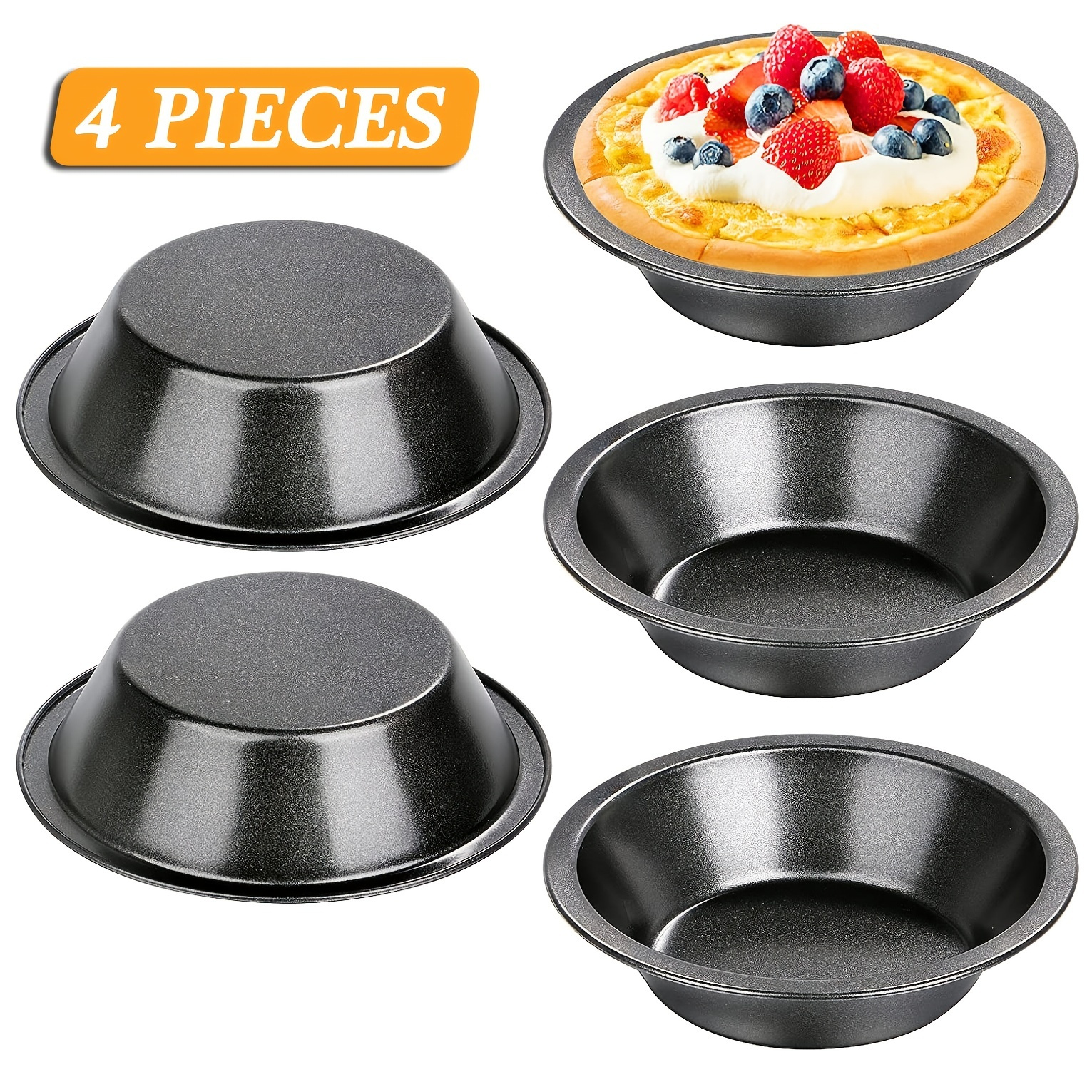 4 Pieces Mini Silicone Pie Nonstick Mini Pie Crust Protector For