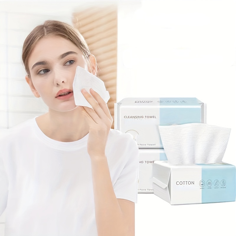 100PCS Disposable Face Towel 100%Cotton Tissue Soft Facial Cleansing  Reusable Wet And Dry Makeup Non Woven Towel Makeup Remover - AliExpress