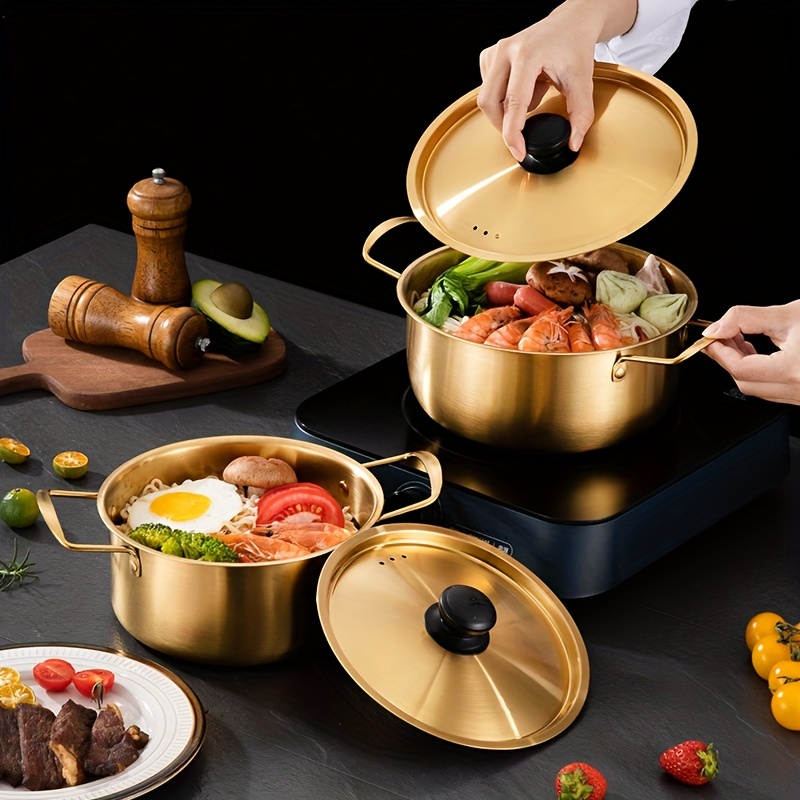 Enamel Soup Pot, Barbecue Pot, Stew Pot, Enamel Glass Cover, Enamel Pot  Set, Four Colors To Choose From - Temu