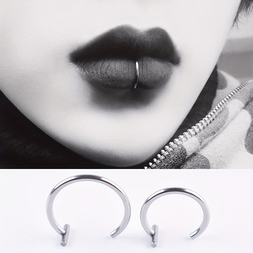 V shaped Geometric Fake Nose Septum Ring For - Temu