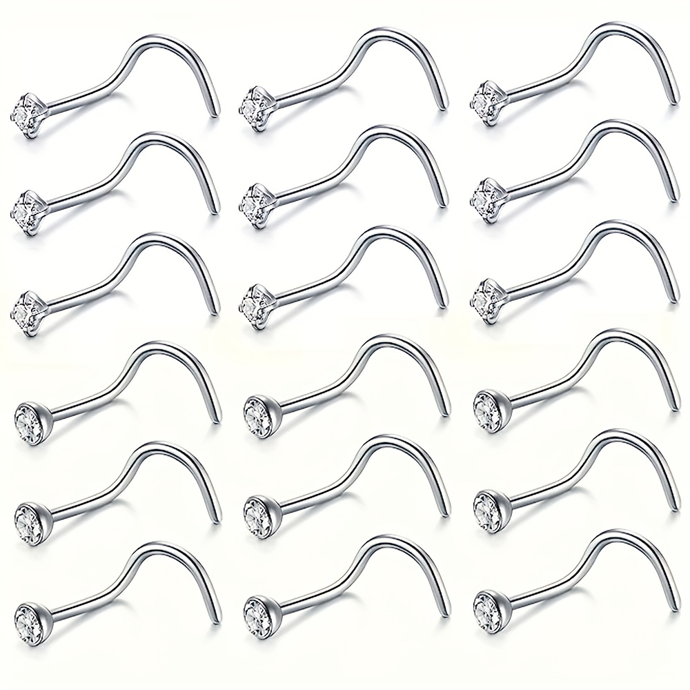 Titanium corkscrew deals nose stud