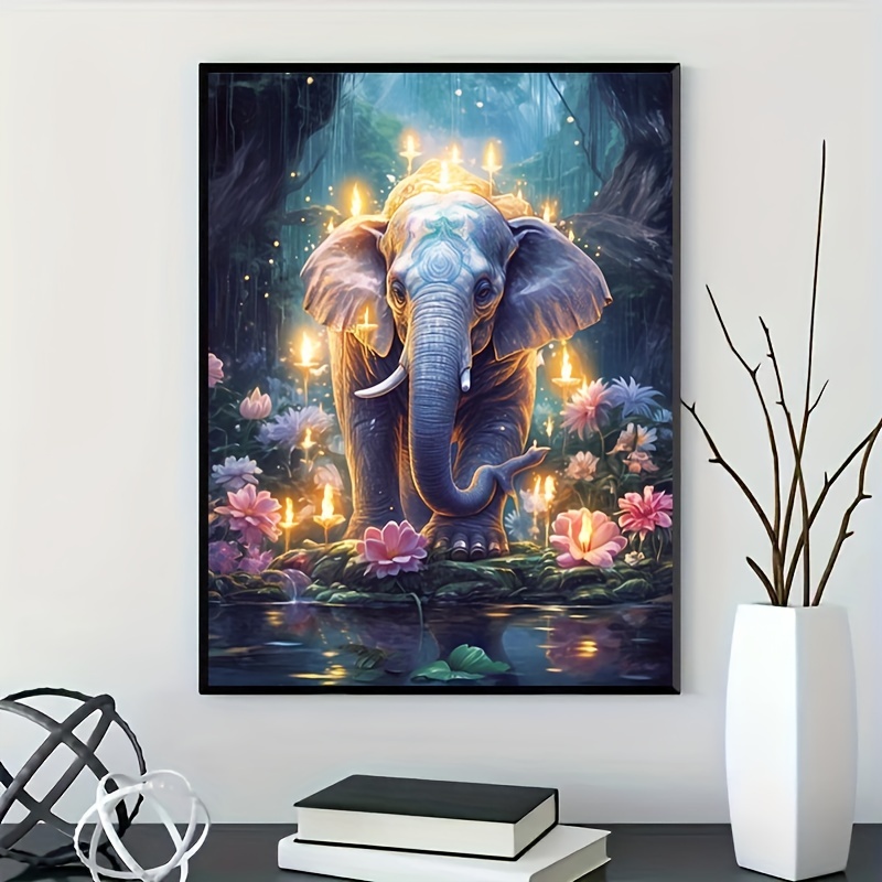 5d Diamond Painting Set Cartoon Piccolo Elefante Modello - Temu Italy