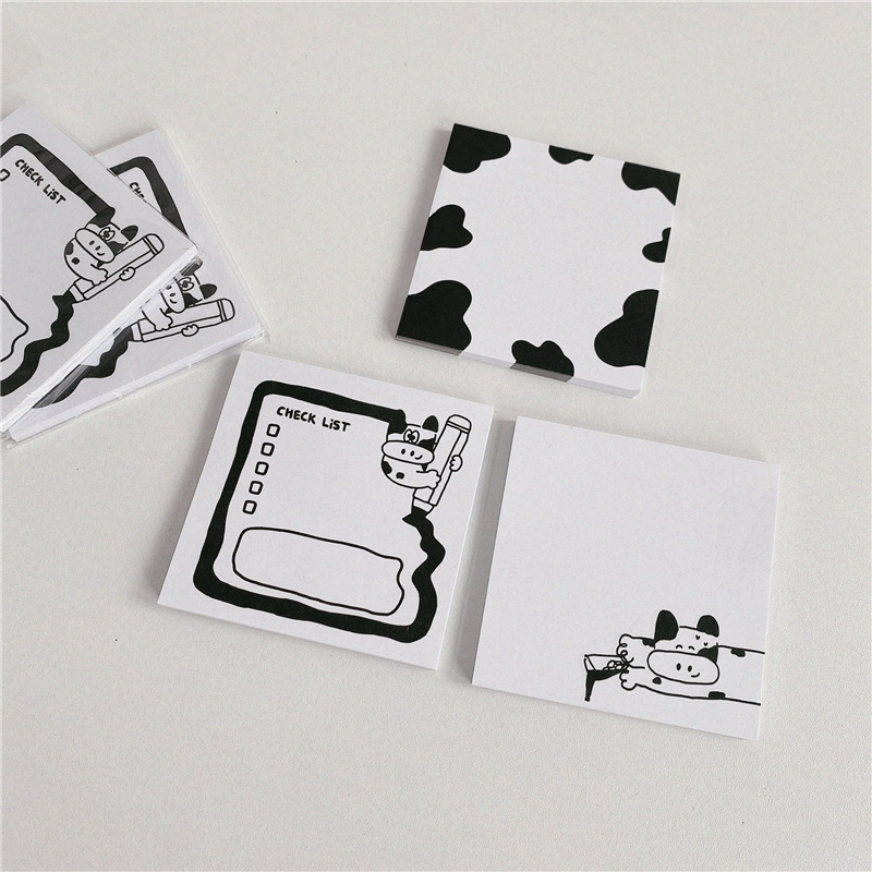 Minimalist Black And White Cow Graffiti Waterproof Stickers - Temu