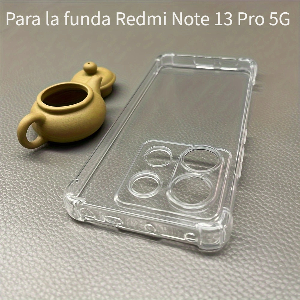 Funda de teléfono para Xiaomi Poco F5 Pro (6.67 pulgadas) transparente +  cubierta negra con [2 protectores de pantalla de vidrio templado] – Carcasa