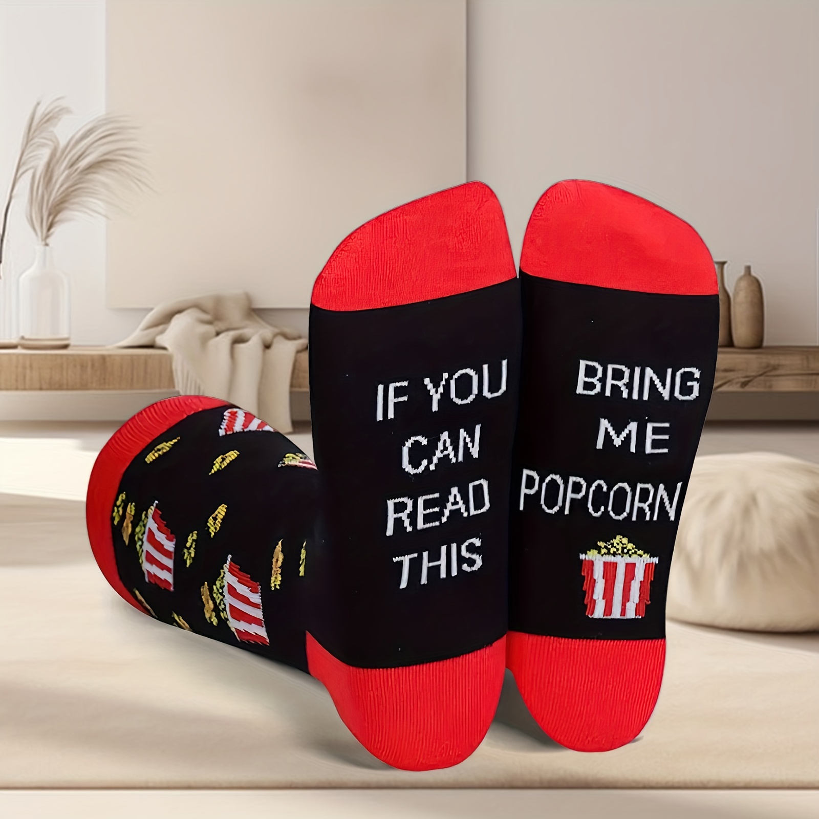 Calcetines tipo pantuflas Box o' Popcorn Sherpa para niños