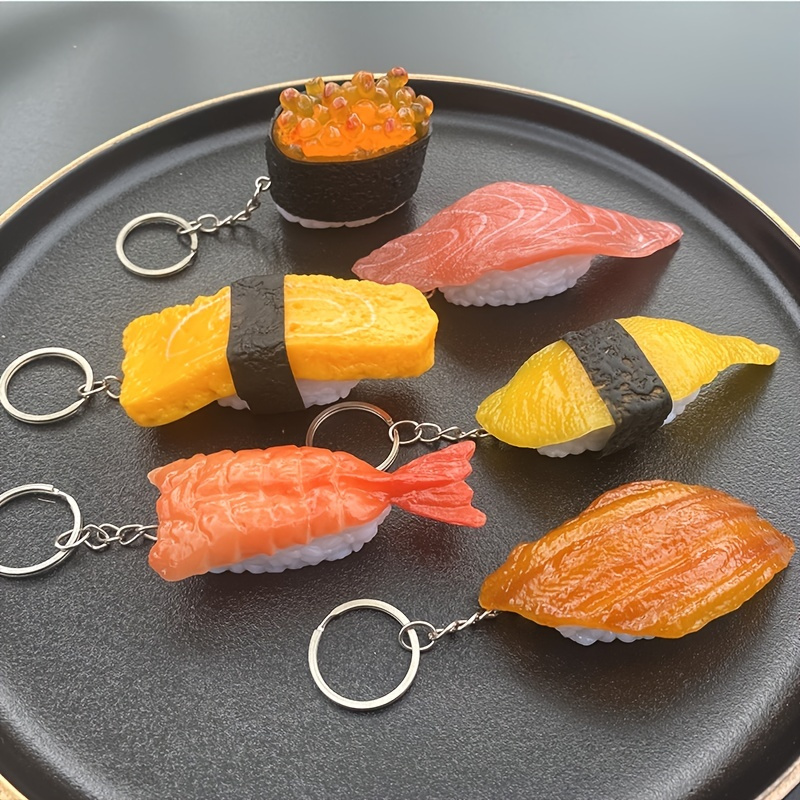 Sushi Fabric Purse Accessories, Zipper Pouch, Coin Purse, Keychain Wristlet