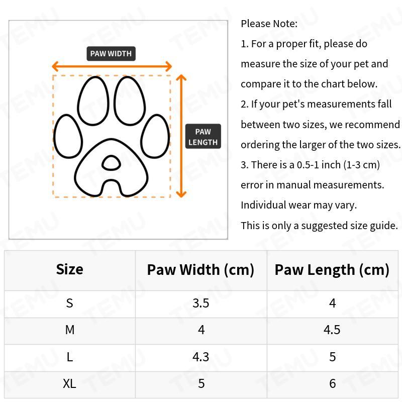 4pcs Dog Boots and 1 Spare Boot for Paw Protection