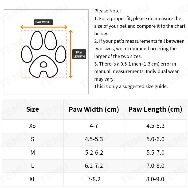 4pcs Dog Shoes, Water-Resistant Paw Protectors