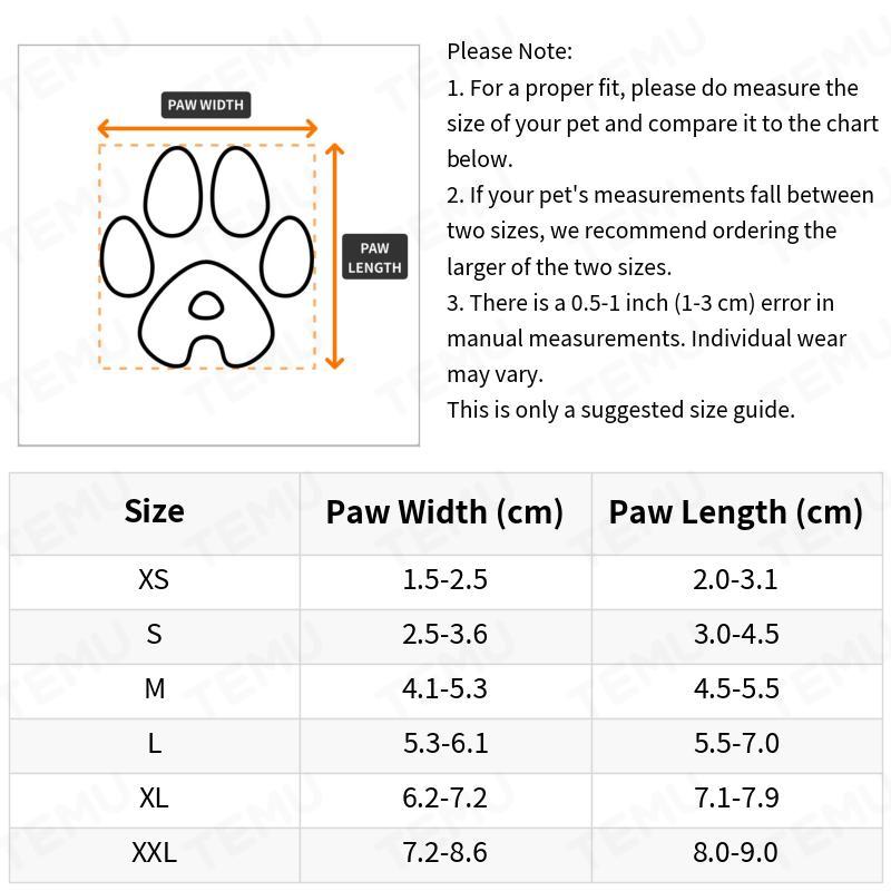 Non-Slip Dog Boots for All Sizes, Adjustable Buckle Closure
