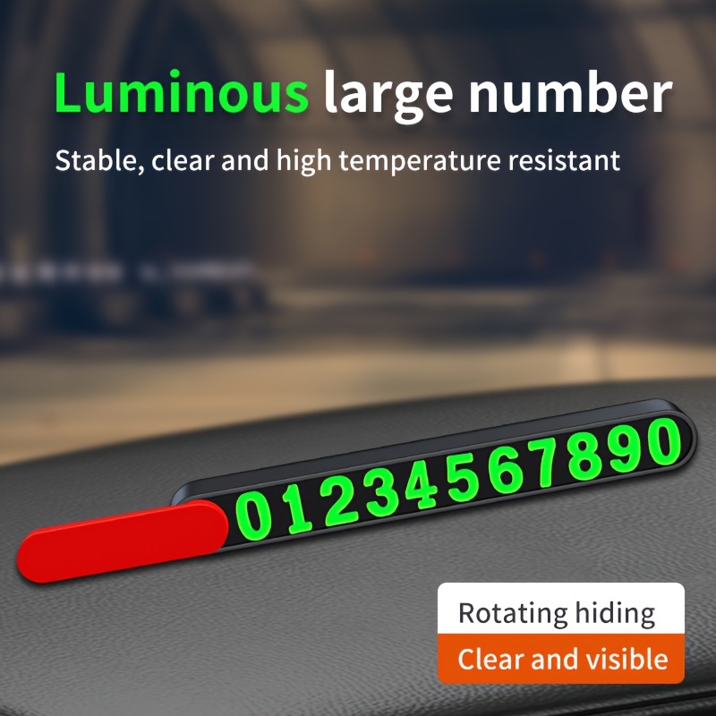 Baseus Auto Temporäre Parkkarte für Auto Leuchtende Dual Phone Nummernschild  Parkplatz Stop Automobil Auto-Styling Zubehör
