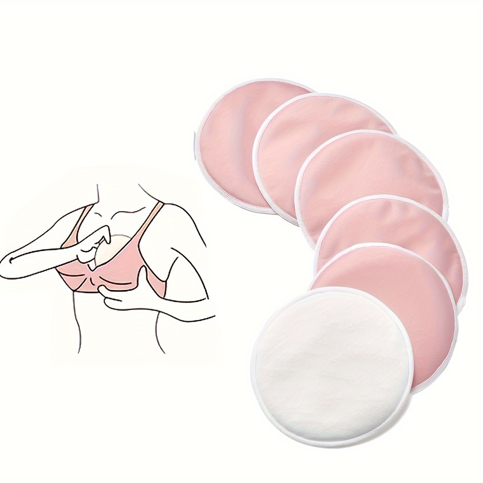 Mumsbest Bamboo Terry Nursing Pads Reusable Menstrual Pads For  Breastfeeding Lining Care For Breast Pads Feeding Inserts - Temu