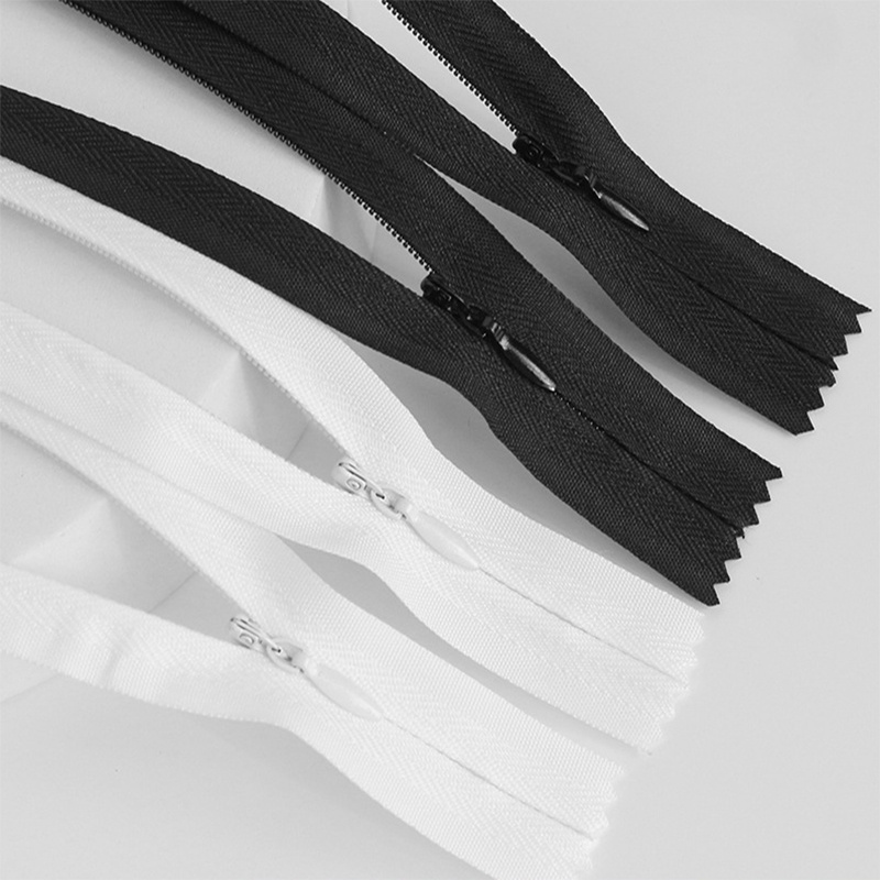 12 inch White Zipper Invisible Zipper White Non Separating Zipper Nylon White Zipper Crafts 12” Zipper for Sewing