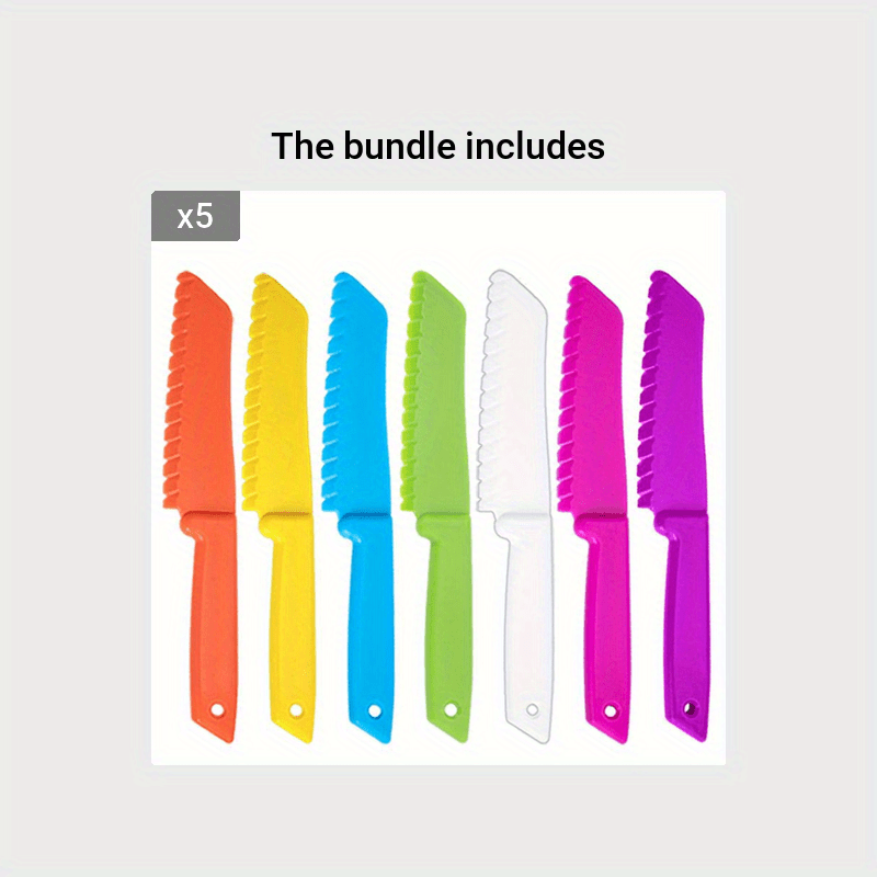 Leking Kids Knife Set, Kids Safe Cooking Knives, Nylon Kids Kitchen Knife  With Crinkle Cutter, Serrated Edges Plastic Toddler Knife Kids Knives For  Real Cooking & Cutting Fruit, Bread, Lettuce - Temu