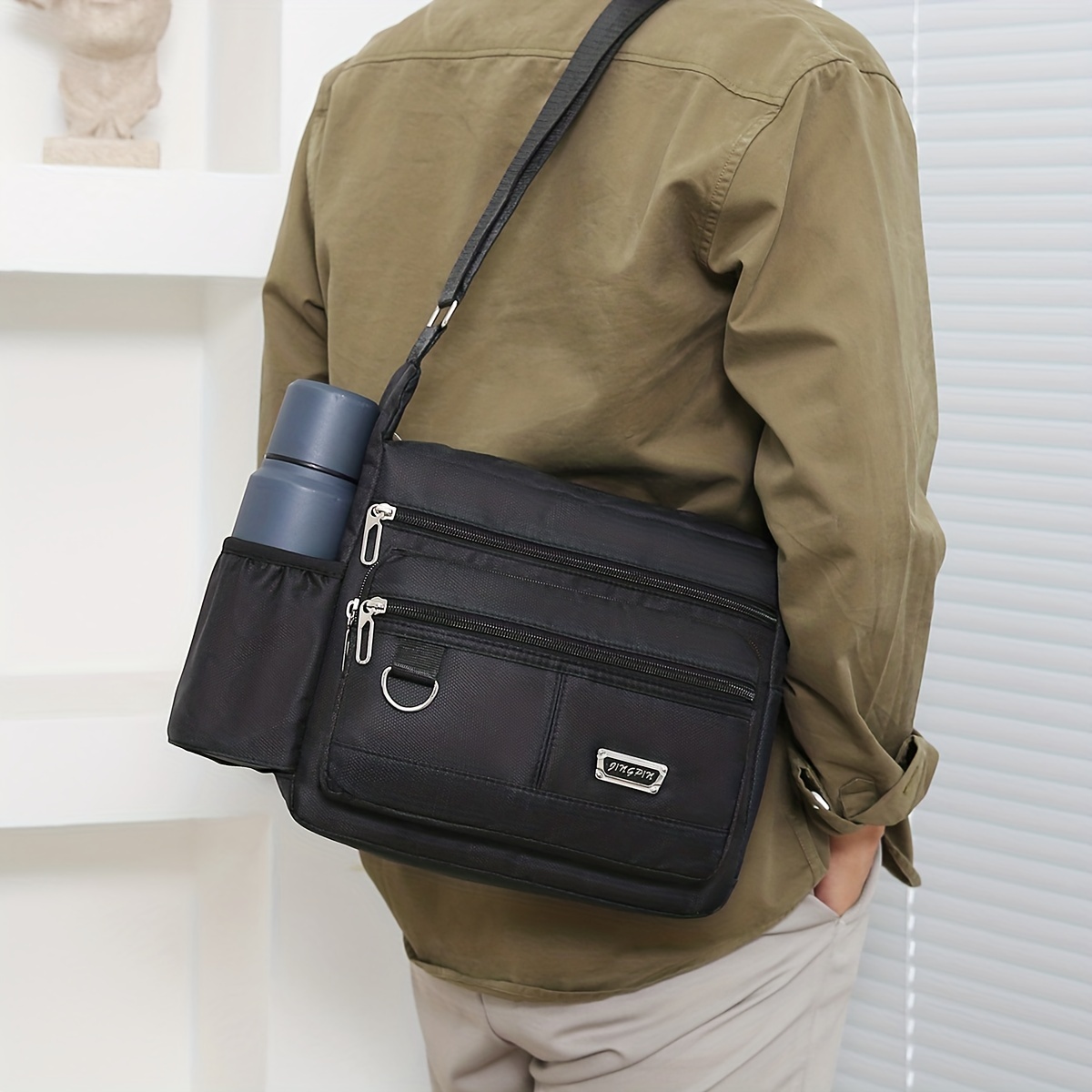 1pc New Mens Clutch Bag Trendy Brand Casual Shoulder Bag Waterproof Mens  Crossbody Bag, Find Great Deals Now