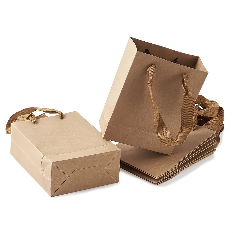 Bagkraft Brown Paper Bags with Handles - Mixed size, 100% Recyclable Brown Kraft Paper Bags, Ideal for Gifts, Shopping, Boutique, Packaging, Merchandi