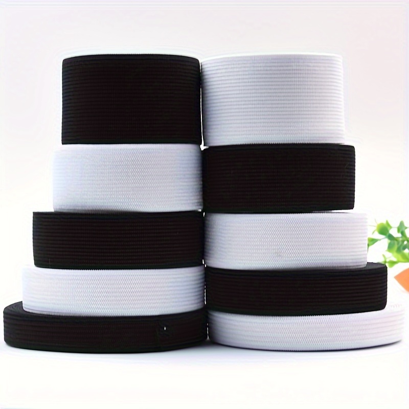 1pc, 3MM/6MM/10MM Flat Elastic Bands Black White Nylon Rubber Waist Band  For Pregnant Baby DIY Sewing Garment Applique Bags Accessories, Household  Sew
