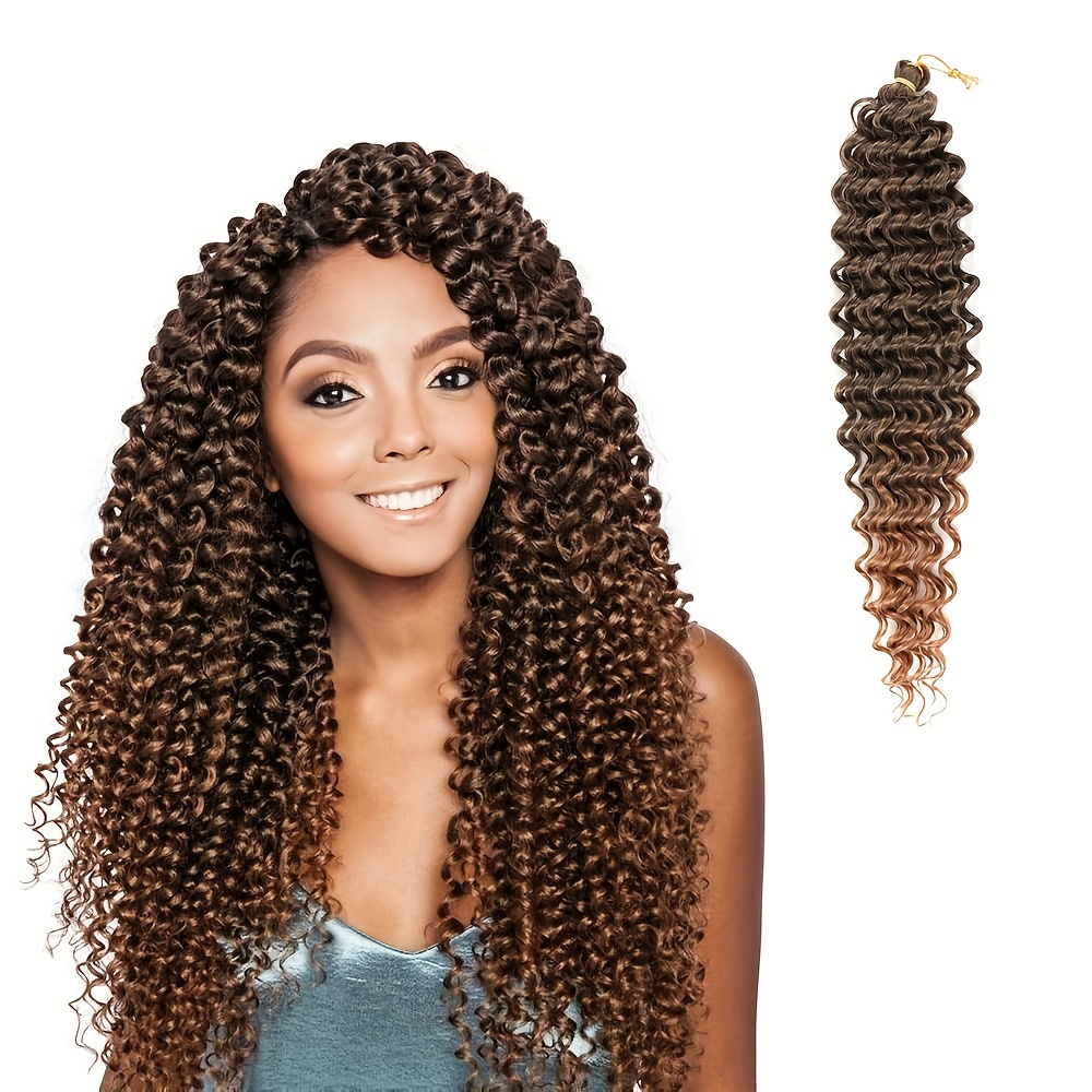 Deep Wave Crochet Hair Lungo Oceano Wave Braiding Hair - Temu Italy