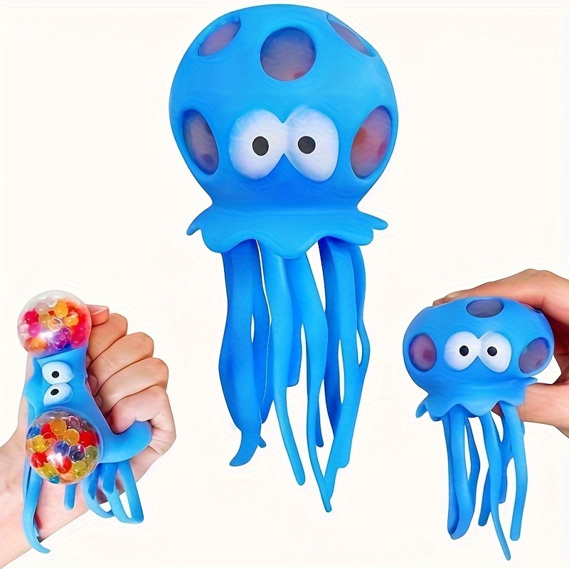 Octopus Squishy Balls Soft Octopus Stress Balls for Kids, 4 Pack