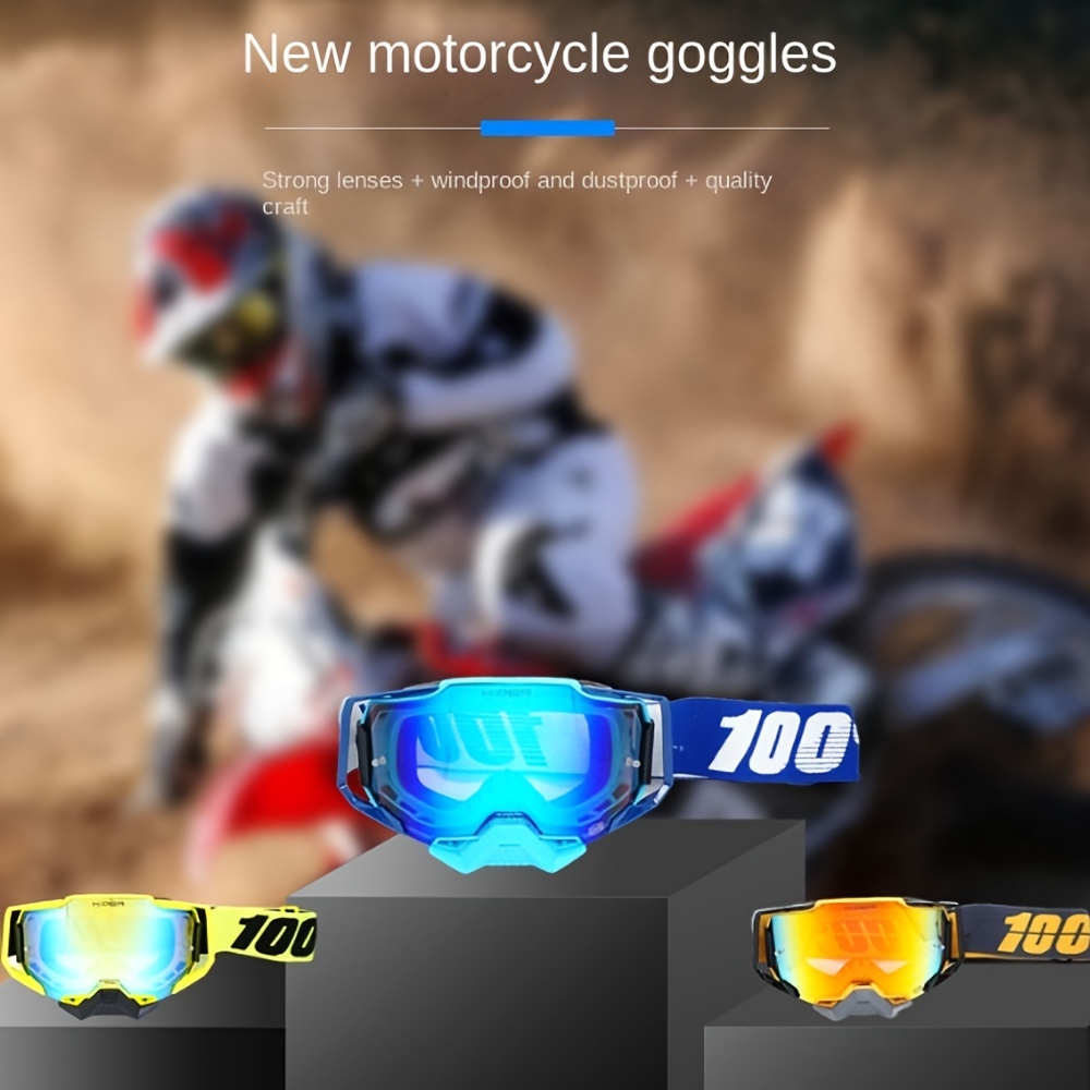 Gafas de motocicleta Anti niebla UV Gafas de motocicleta Motocross Dirt  Bike MX Gafas Gafas de seguridad Gafas Portadores Vhermosa LN-2534