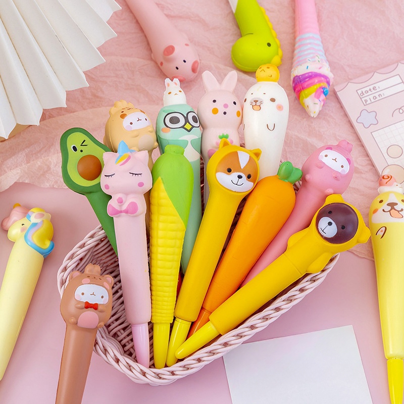 6Pcs Cute Chinese Words Gel Pens Office School Student Supply Stationery  Gifts