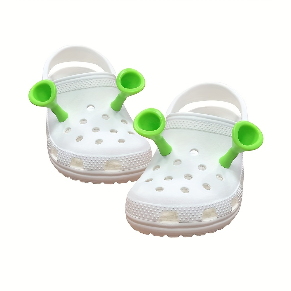 10pcs Cartoon Ear Shoe Charms, Mini Shrek Ears Shoe Charms For Crocs,  Perfect Cartoon Gift For Croc Clog Sandals