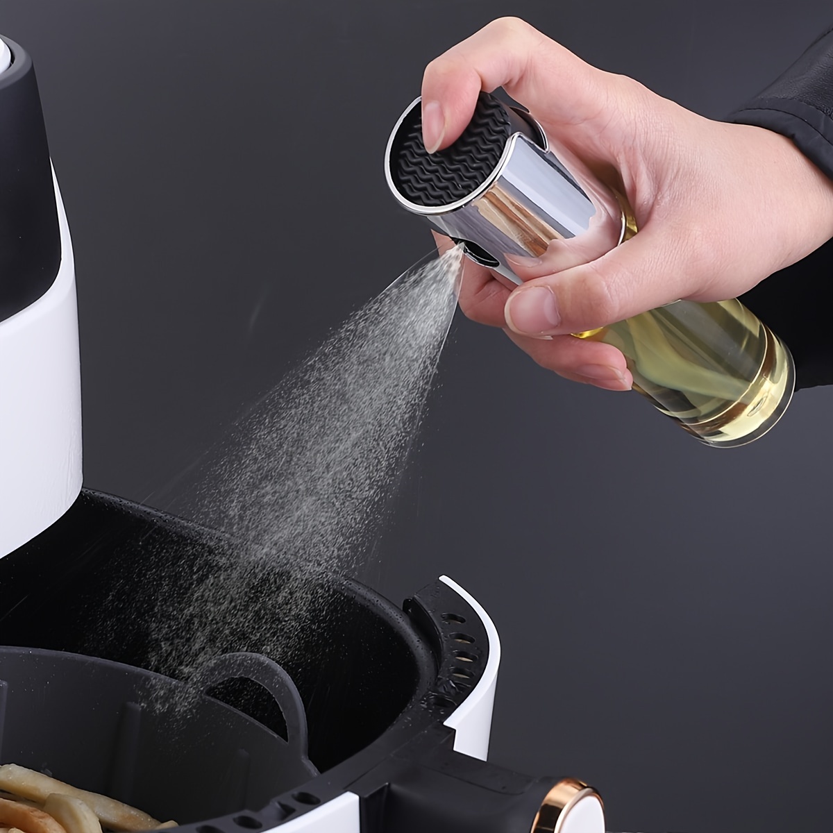 Oil Sprayer for Cooking, Food Grade Olive Oil Sprayer, 240ml Usb Electric  Pressurized Spray Bottle, Oil Sprayer Dispenser for Air Fryer, Bbq, Baking