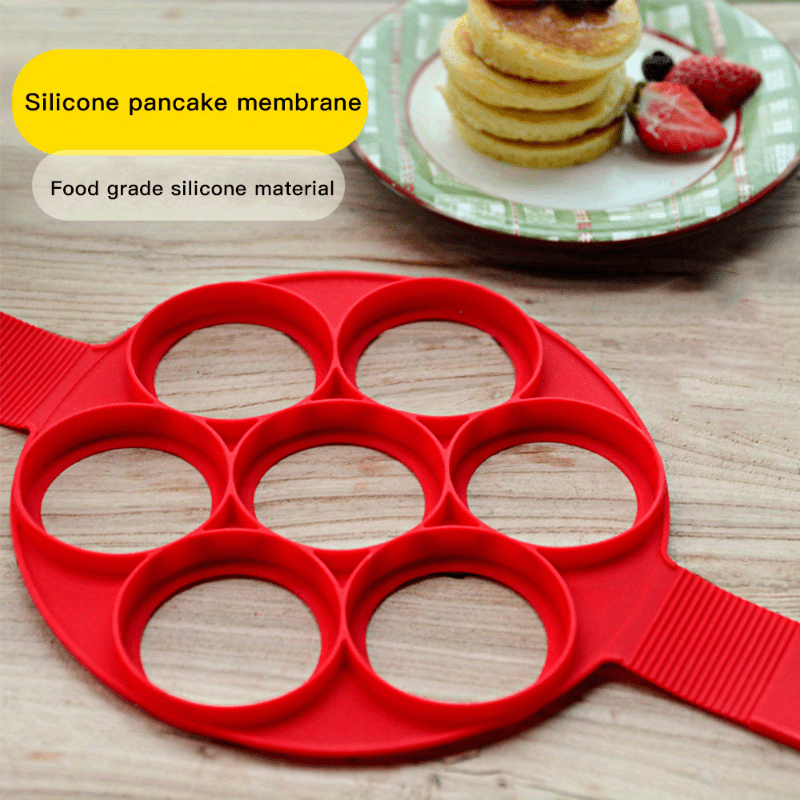 Silicone Omelet Maker Ring Nonstick Pancake Flip Mold For Kitchen Baking, Free Shipping