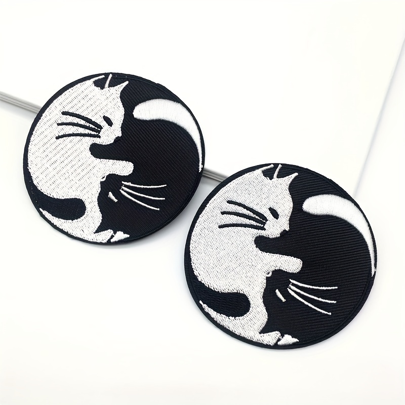 Funny Cat Creative And Novel Morale Patches Embroidered - Temu