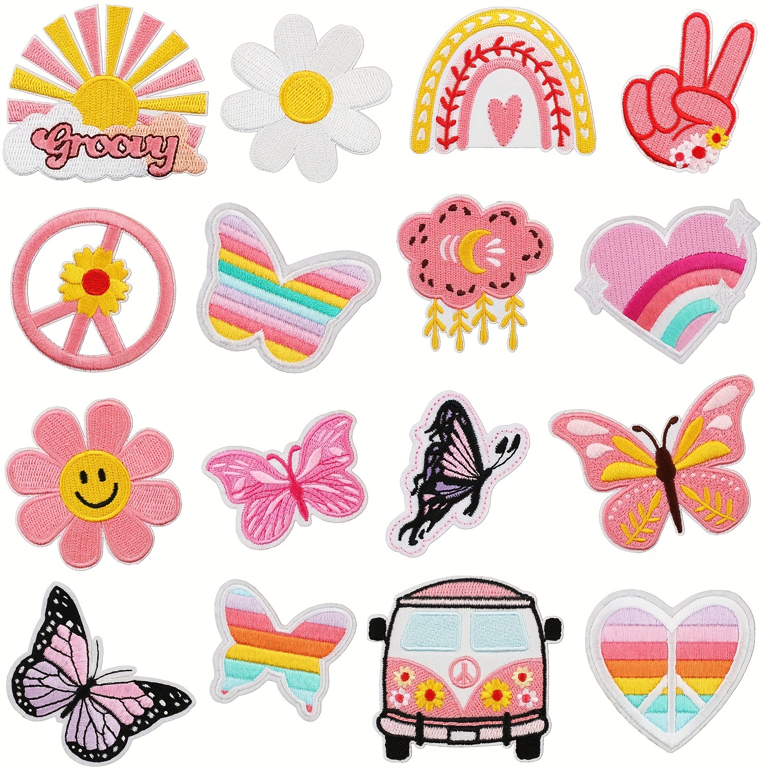 13pcs Cute Patches For Backpacks, Cartoon Cake Patches For Hats, Iron On  For Clothing, Sew On Iron On Patch, Backpack Patches For Girls