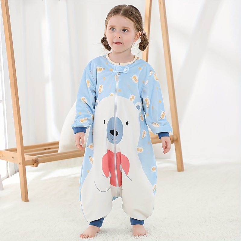 Saco de dormir para niños, bolsa de dormir para bebé de 2.5Tog, Mangas  desmontables gruesas, manta antipatadas, ropa de dormir infantil -  AliExpress