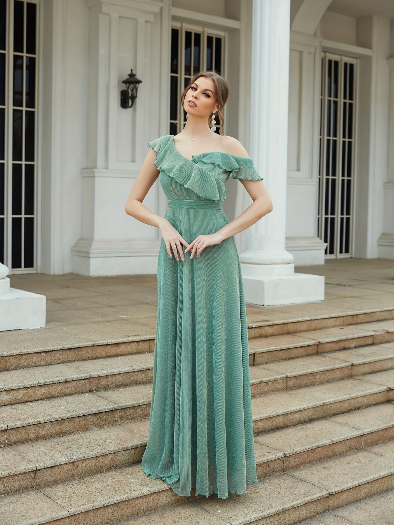 One shoulder junior bridesmaid cheap dresses