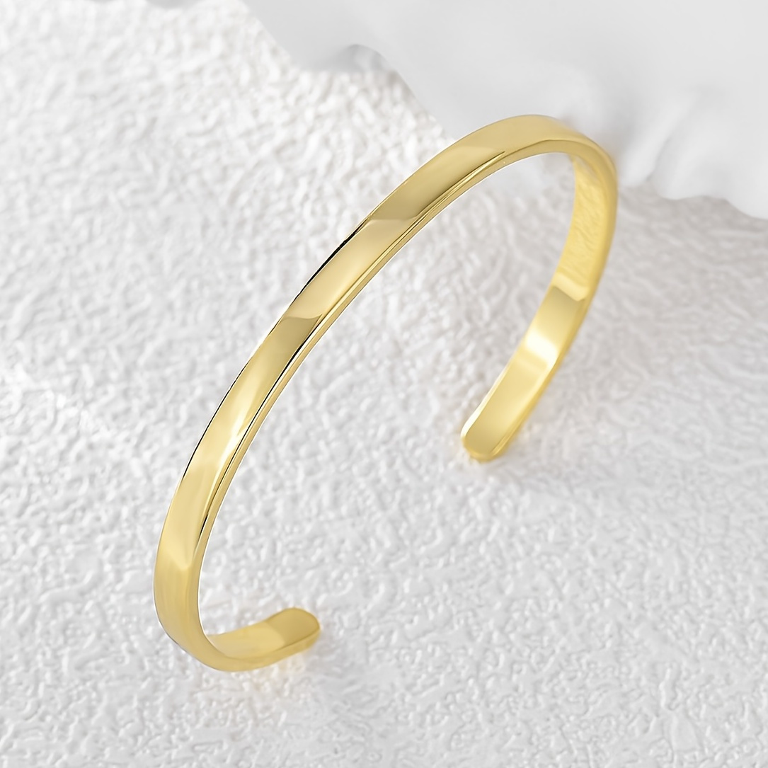 1PC 24k Gold Plated Snake Bracelets Gold Open Bangle Cuff Bracelet